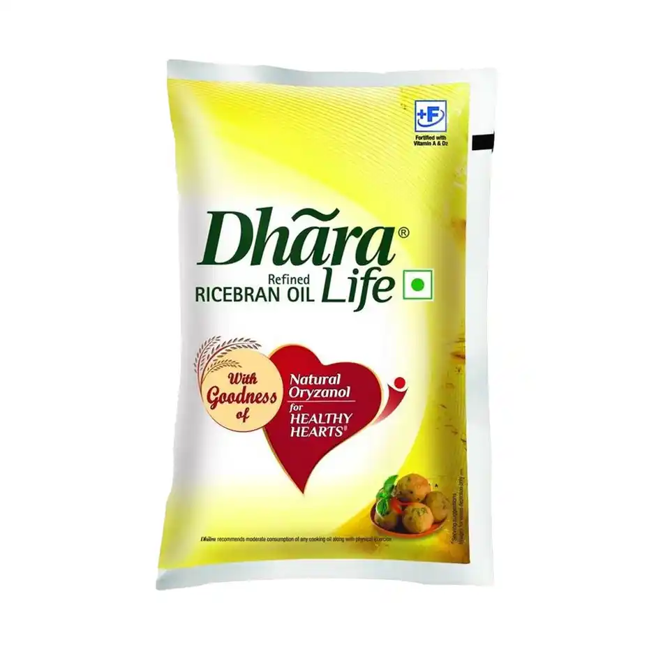 DHARA Life Refined Rice Bran Oil Pouch
