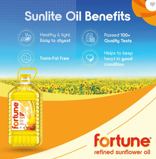 FORTUNE Lite Sunflower Oil Plastic Bottle - Image 3