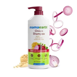 Mamaearth Onion Shampoo for Hair Growth & Hair Fall Control with Onion & Plant Keratin