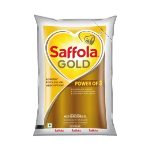 Saffola Gold Corn & Rice Bran refined oil | For heart healthy